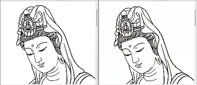 提高解析度前後之對照比較