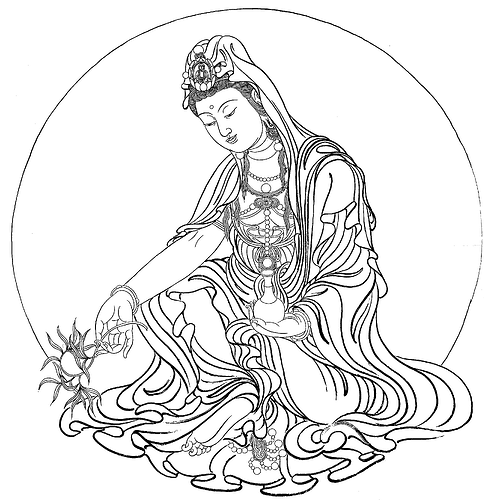 觀世音菩薩坐姿